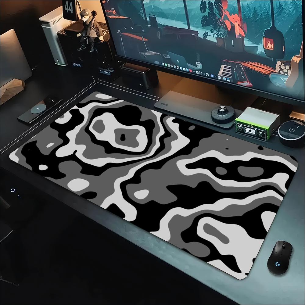 Desk Setup Gaming And Work - Tapis de bureau gris et blanc