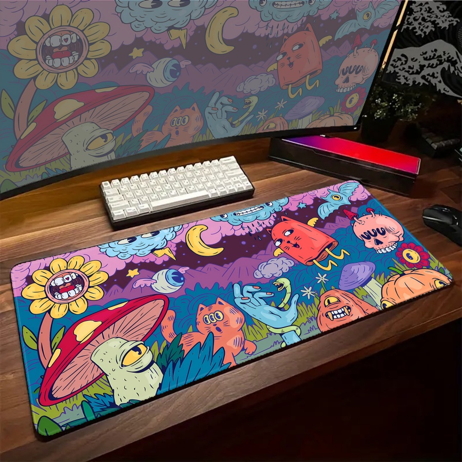 Desk Setup With Plants - Tapis de souris Animal Plant, accessoires