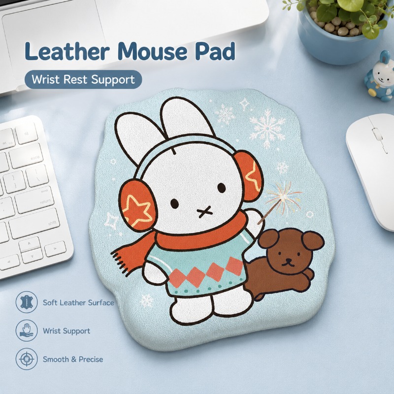 Desk Setup No Computer - Tapis de souris en cuir Anime