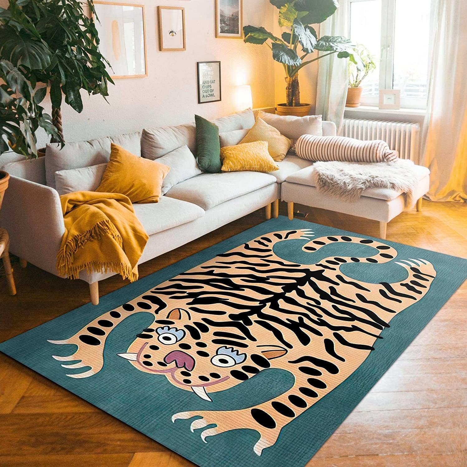 Desk Setup Girly - VIKAMA dessin animé mignon tigre tapis
