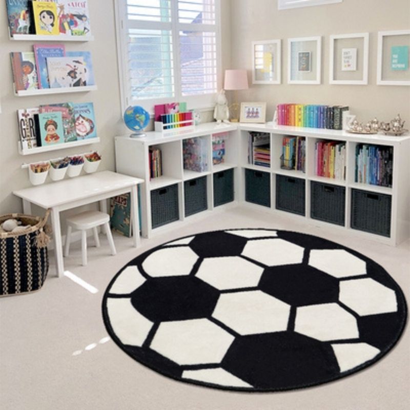 Desk Setup Girly - Tapis moelleux de Football pour salon,