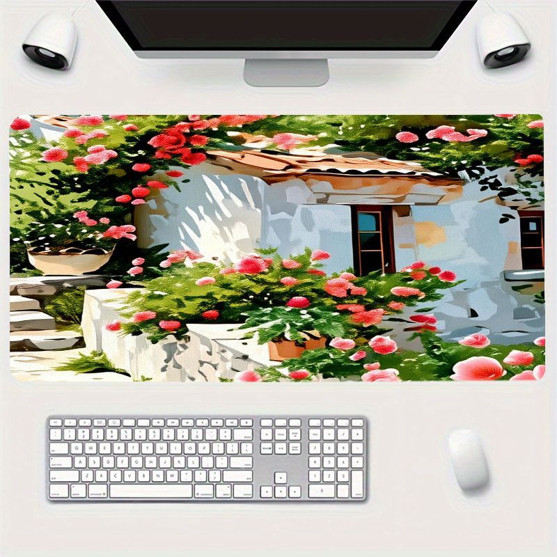 Desk Setup With Plants - Tapis de souris créatif en fer