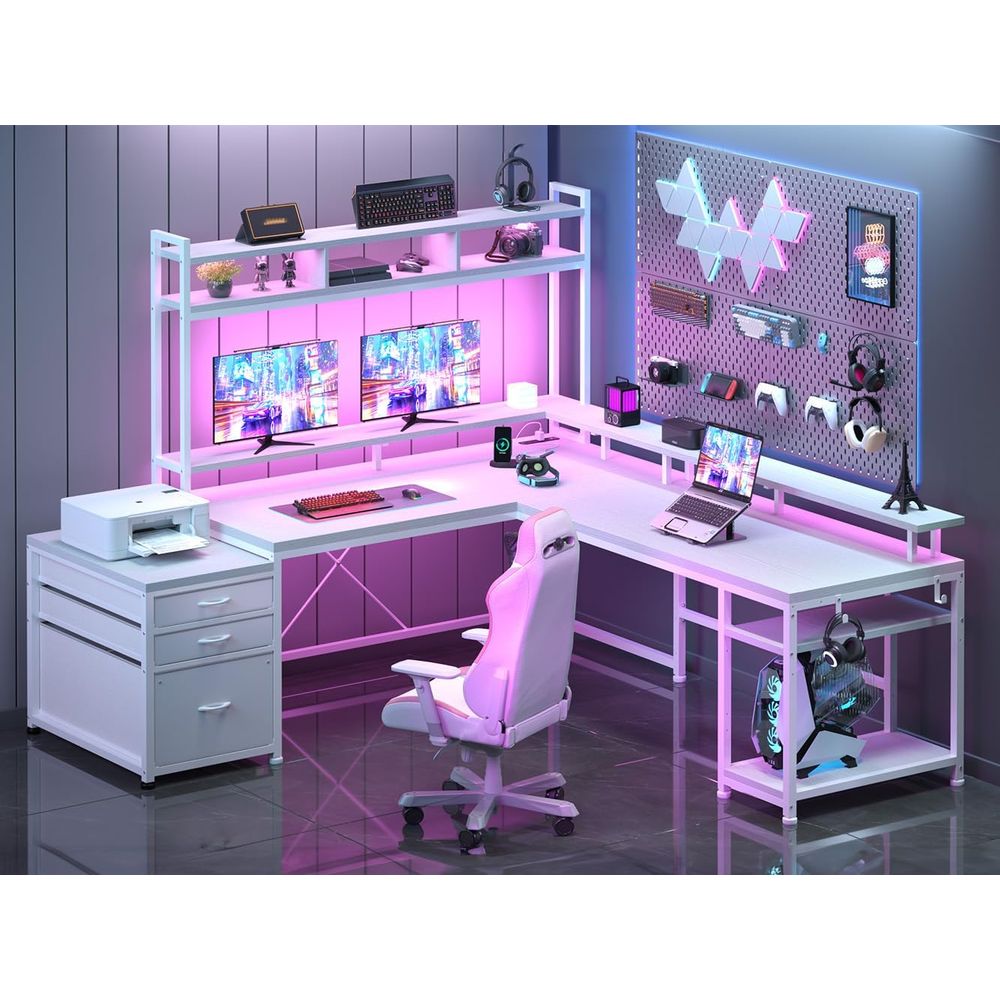 Bureau en L de 104 pouces pour - Desk Setup No Computer avis et prix