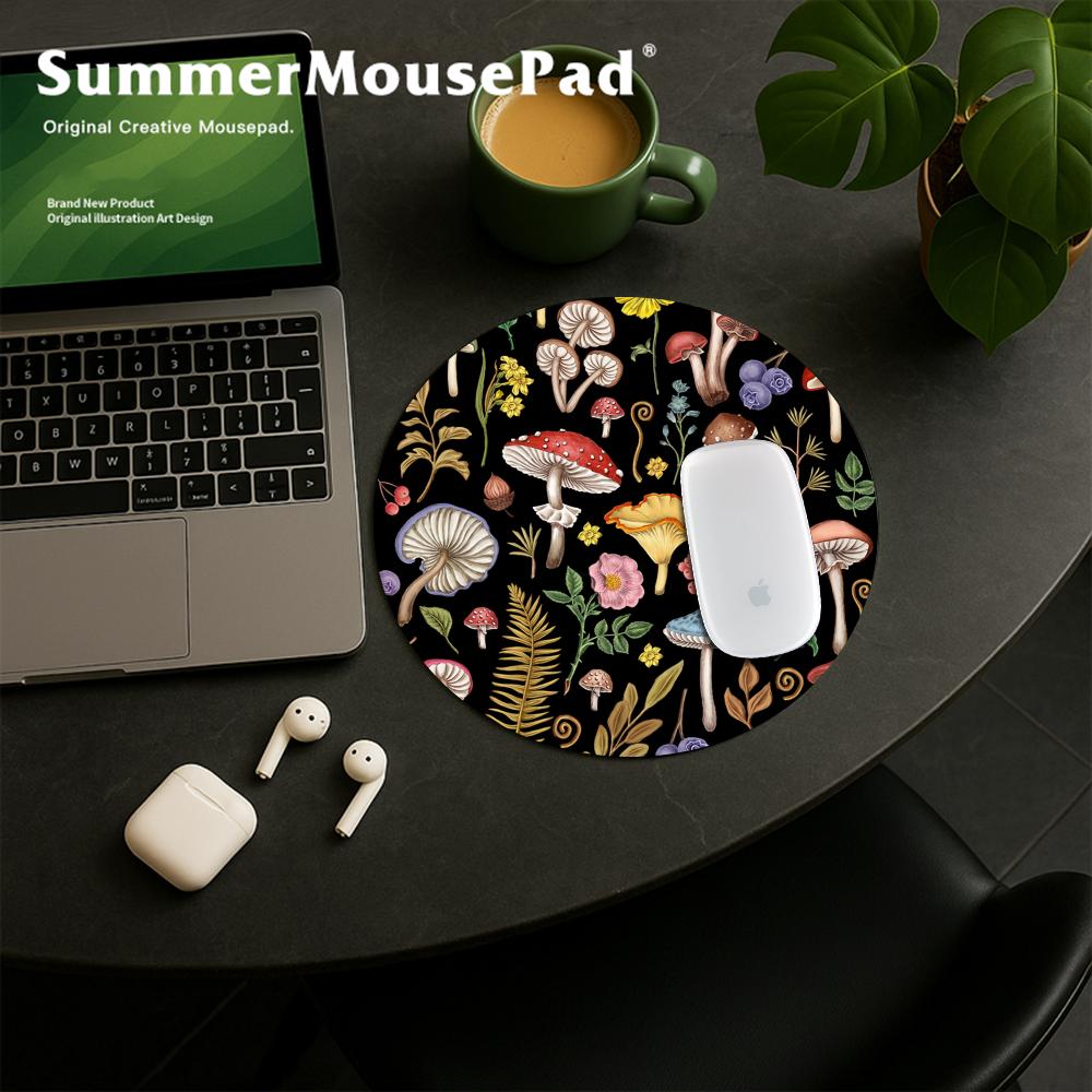Tapis de souris rond en caoutc - Desk Setup With Plants avis et prix