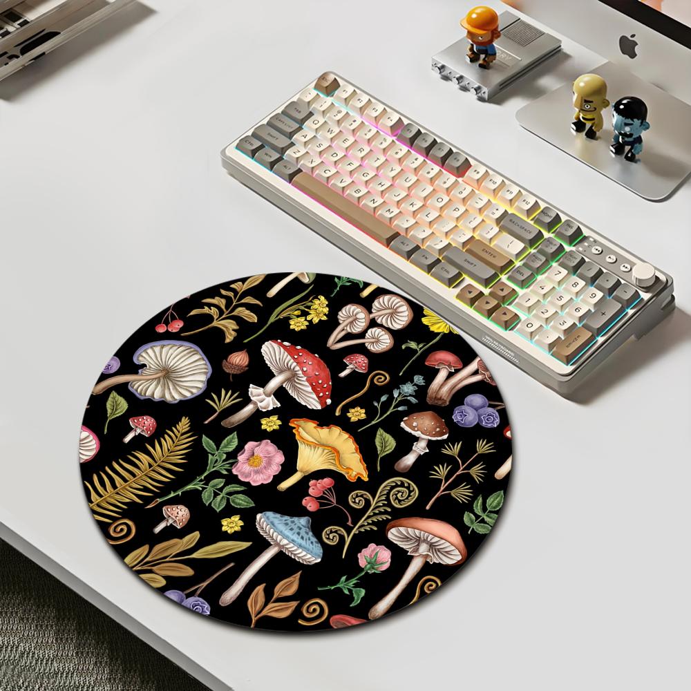 Tapis de souris rond en caoutc - Desk Setup With Plants avis et prix