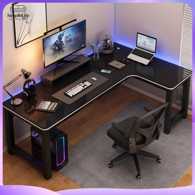 Bureau d'angle pour jeux vidéo - Desk Setup Monitor And Laptop avis et prix
