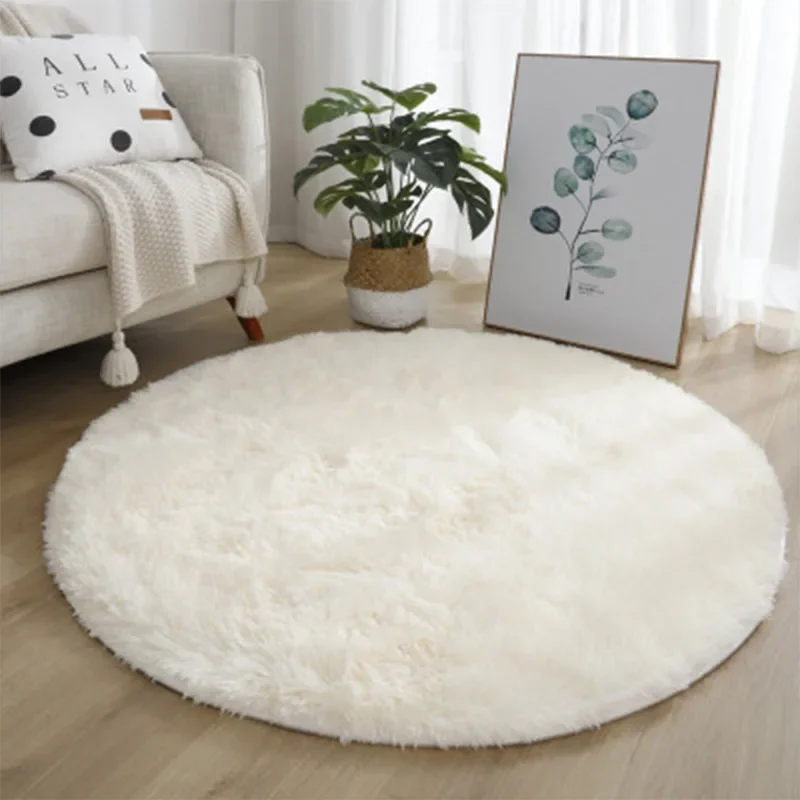 Tapis rond en peluche ultra do - Desk Setup Girly avis et prix