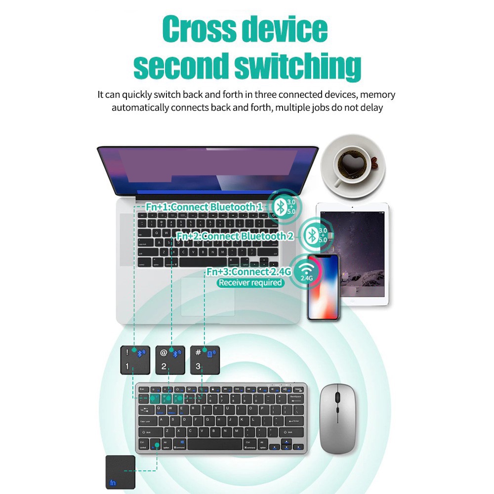 Clavier sans fil Bluetooth 5.0 - Desk Setup Ipad avis et prix