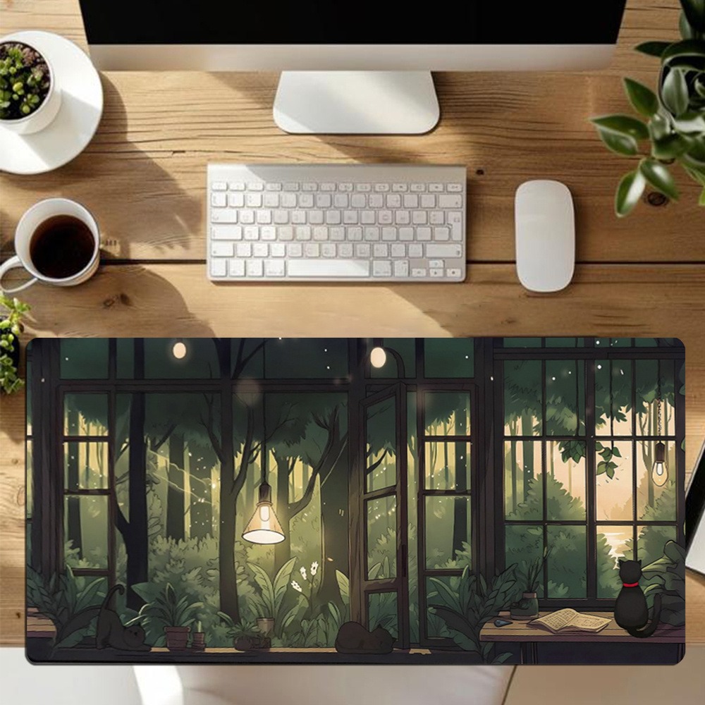 Tapis de bureau Lofi mignon -  - Desk Setup With Plants avis et prix