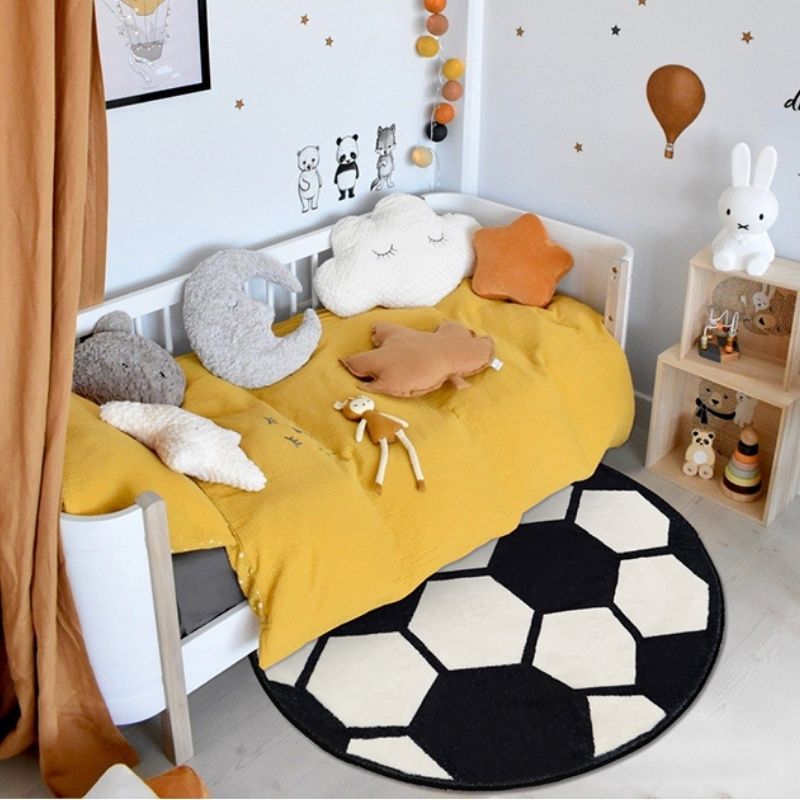 Tapis moelleux de Football pou - Desk Setup Girly avis et prix