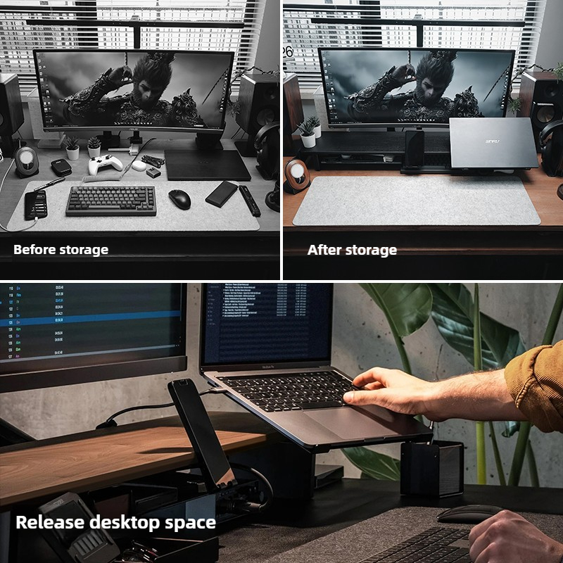 Support de moniteur modulaire, - Desk Setup Monitor And Laptop avis et prix