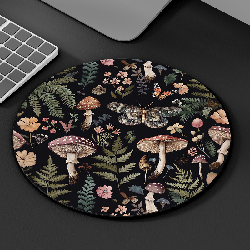 Tapis de souris rond en caoutc - Desk Setup With Plants avis et prix