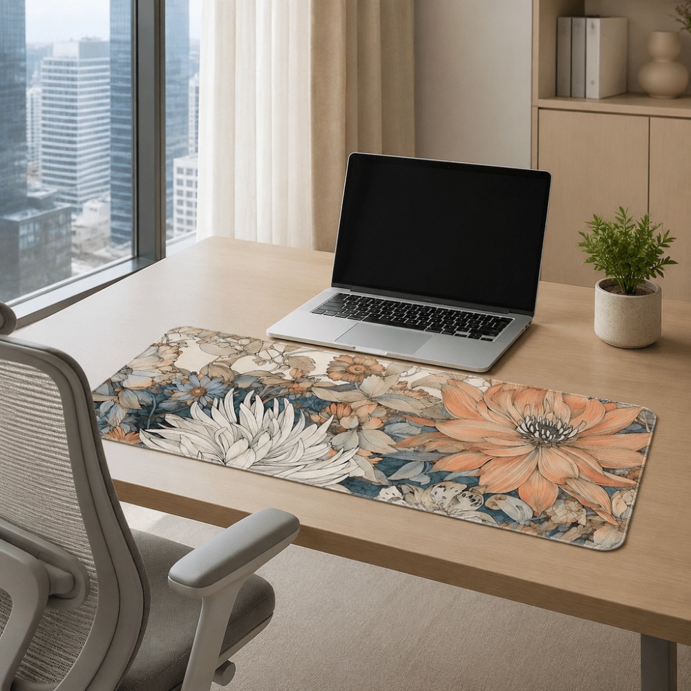 Set de table rétro à motifs fl - Desk Setup With Plants avis et prix