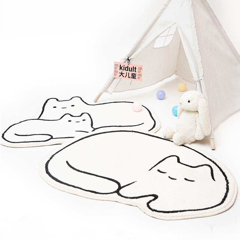 Tapis de chat mignon irrégulie - Desk Setup Girly avis et prix