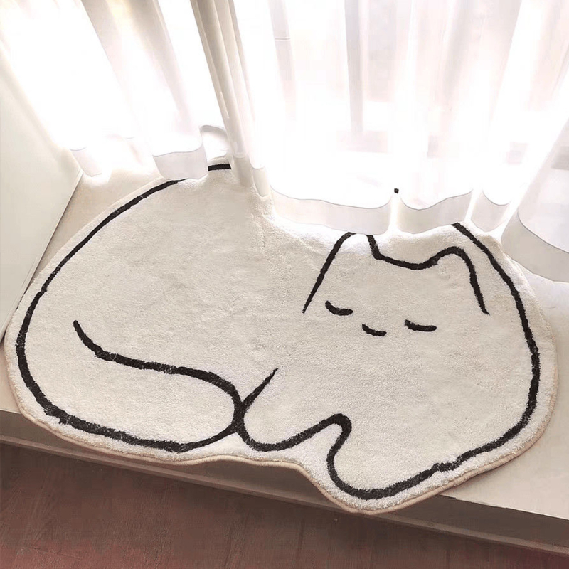 Tapis de chat mignon irrégulie - Desk Setup Girly avis et prix